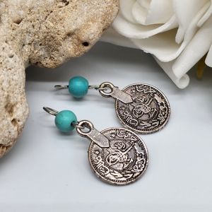 🔥10 for $30🔥 bundle Silver Earrings Turquoise Stones Eastern Style